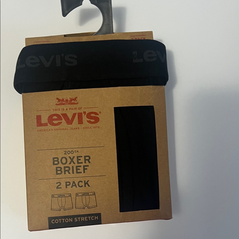 Levi's Classic Black Boxer Briefs 2 Pack
